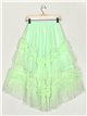 Asymmetric tulle skirt verde-claro