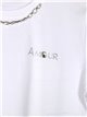 Amour t-shirt with rhinestone blanco