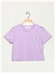 Amour t-shirt with rhinestone lila
