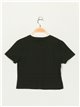 Amour t-shirt with rhinestone negro