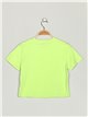 Camiseta amour pedrería verde-manzana