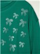 Plus size t-shirt with bows verde-hierba