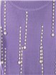 Top cropped punto perlas lila