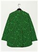Flowing printed blouse verde-manzana