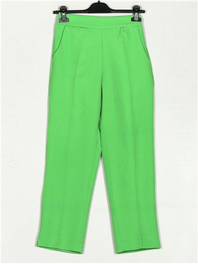 Pantalón cintura elástica verde-manzana