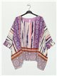 Printed maxi blouse lila