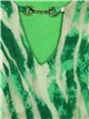 Blusa estampada gasa verde-manzana