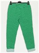 Pantalón lunares tiro alto verde-hierba