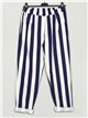 High waist striped trousers marino