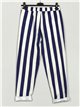 High waist striped trousers marino
