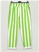 High waist striped trousers verde-manzana