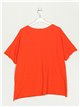 Camiseta oversize corazoncitos naranja