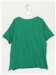Oversized heart t-shirt verde-hierba