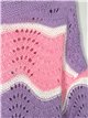 Die-cut knit sweater lila