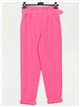 High waist belted trousers fucsia