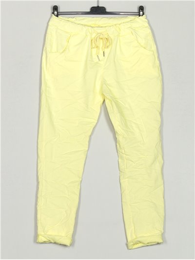 Elastic trousers amarillo