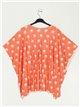 Flowing printed blouse naranja