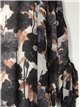 Floral blouse with bows negro