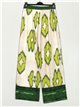 Printed trousers with bows verde