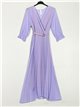 Pleated maxi dress lila