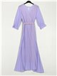 Pleated maxi dress lila