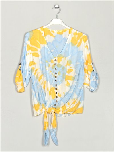 Oversized tie-dye blouse amarillo