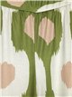 Printed flowing trousers verde-oliva
