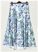 Floral satin skirt azulon