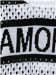 Die-cut amore knit sweater negro