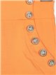 Minifalda doble botonadura naranja