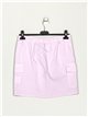 Belted mini skirt lila