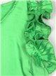 Blusa lunares manga volantes verde-lima