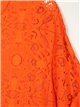 Oversized lace blouse naranja