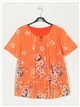 Floral blouse naranja