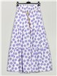 Polka dot skirt with belt lila