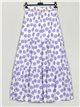 Polka dot skirt with belt lila