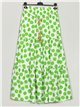 Falda lunares cinturón verde-manzana