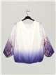 Blusa floral gasa lila