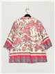 Cachemir printed blouse fucsia