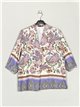 Cachemir printed blouse lila