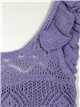 Die-cut knit top lila