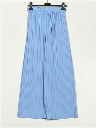 Pleated flowing trousers azul-claro