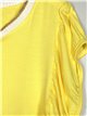 Flowing top with ruffle trims amarillo