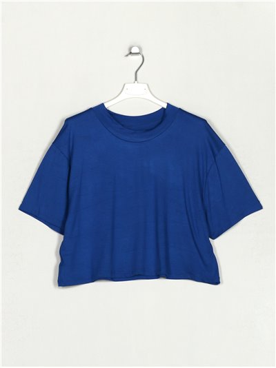 Cropped flowing t-shirt azulon