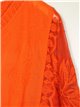 Embroidered blouse with lace naranja