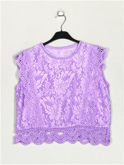 Lace blouse lila