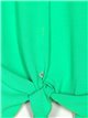 Sleeveless shirt with knots verde-hierba