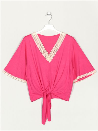 Top with knots fucsia