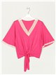 Top with knots fucsia