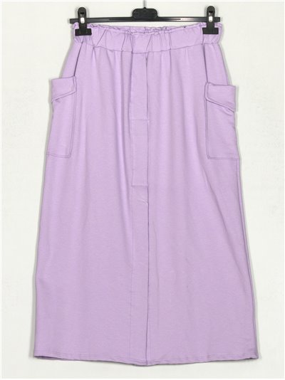 Skirt with pockets lila